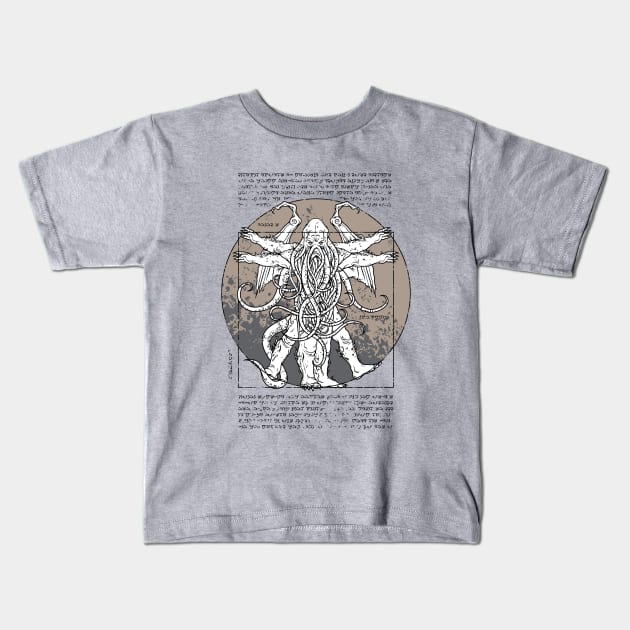 Lovecraftian Man Kids T-Shirt by drsimonbutler